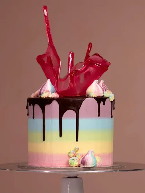 The Rainbow Drip Cake
