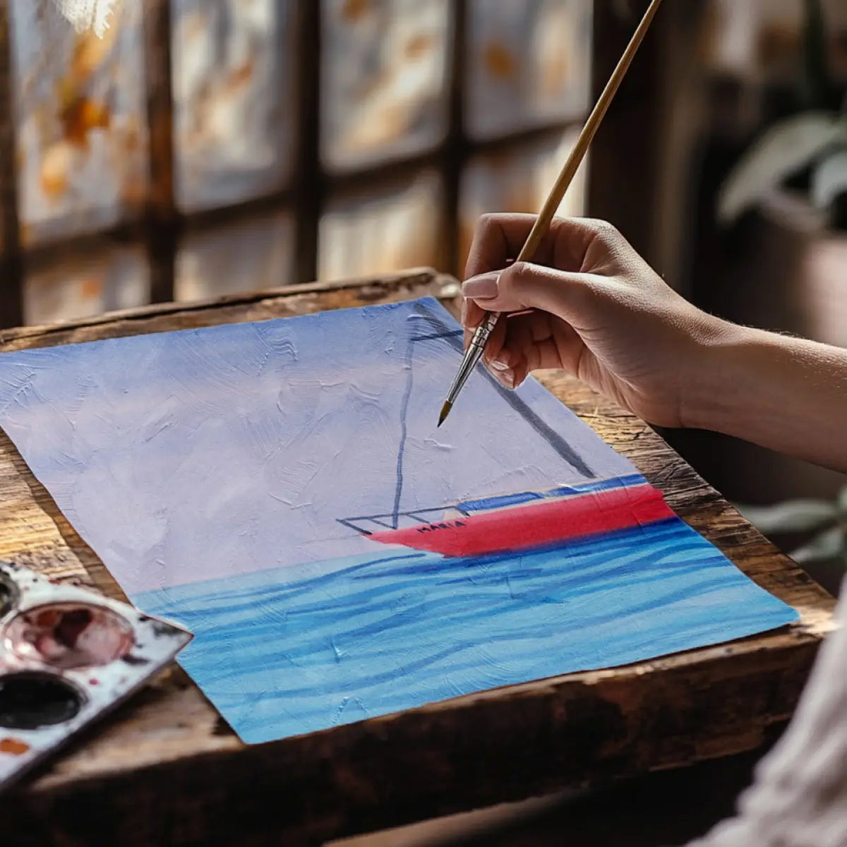 Painting Seascape & Fruit