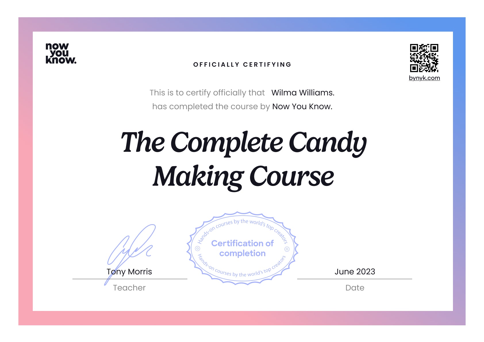Certificate