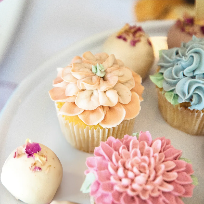 Joyful Floral Cupcakes